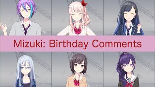 Mizuki: Birthday Comments in English (August 27, 2021)【Project Sekai/English Translation】