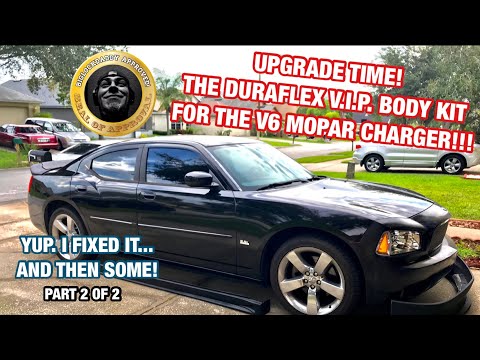DIY UPGRADE TIME! Duraflex VIP Body Kit for my V6 Mopar Charger! New Spoiler, Side Skrts & Front Lip