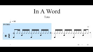 Toto - In A Word | DRUM SHEET MUSIC