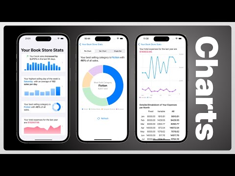 Advanced SwiftUI Tutorial: Build a Complex App with Swift Charts for iOS 17 & macOS (Xcode 15  2023) thumbnail