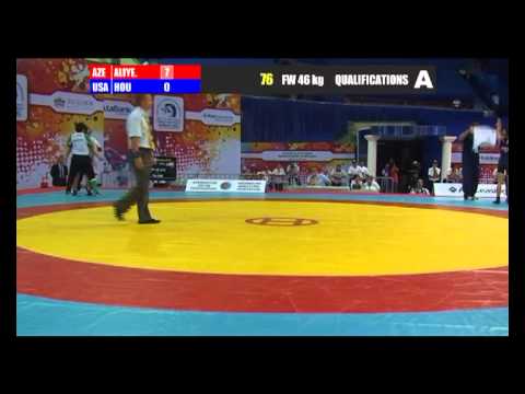 2012 Cadet Worlds 46kg - Amy Hou (USA) vs. Arzu Aliyeva (AZE)