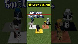 【自分は何位？😜】一番ボディタッチが多いのは？？？#メメントリ #マイクラ #マインクラフト