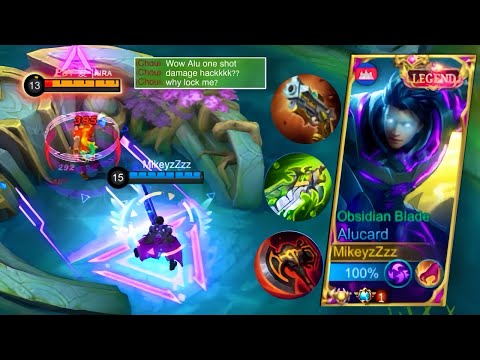 ALUCARD BEST BUILD AND EMBLEM FOR ONE SHOT |MY ALU MAKE  CHOU CRY 🤭