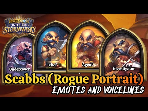 Scabbs (Undercover, Chef, Agent, Investigator) Emotes + Voicelines - Rogue Portrait