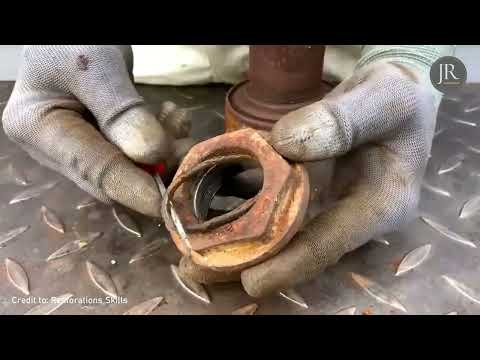 Restoration Rusty Old Hydraulic Jack __ Restore 80 Years Old Hydraulic Jack Severely Damaged