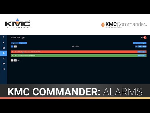 KMC Commander: Alarms