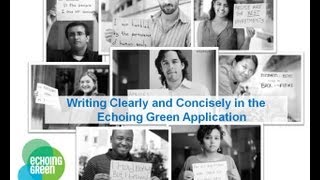 Writing Concisely in the Echoing Green Fellowship Application