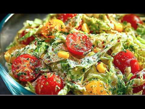 Leckerer Salat in 5 Min.! Ich werde nie müde, diesen Salat zu essen! Chinakohlsalat mit Mayonnaise