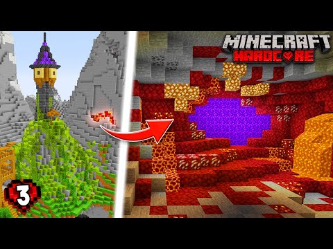 I Built A MOUNTAIN CAVE Nether Portal In 1.18 Hardcore Minecraft! (#3)