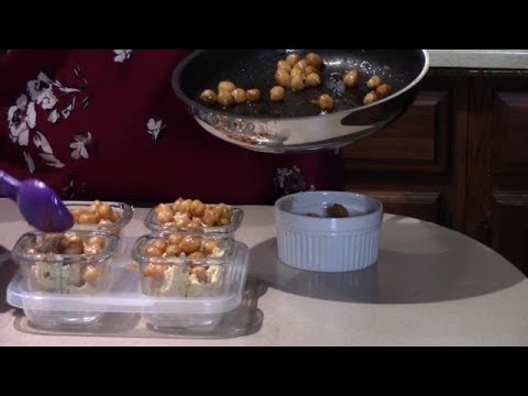 Home-made Hummus with Fried Chick Pea Topping