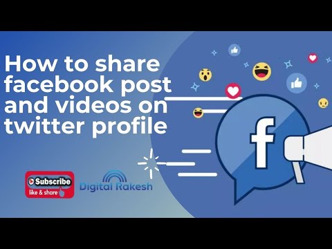 How to share Facebook post and videos on twitter profile