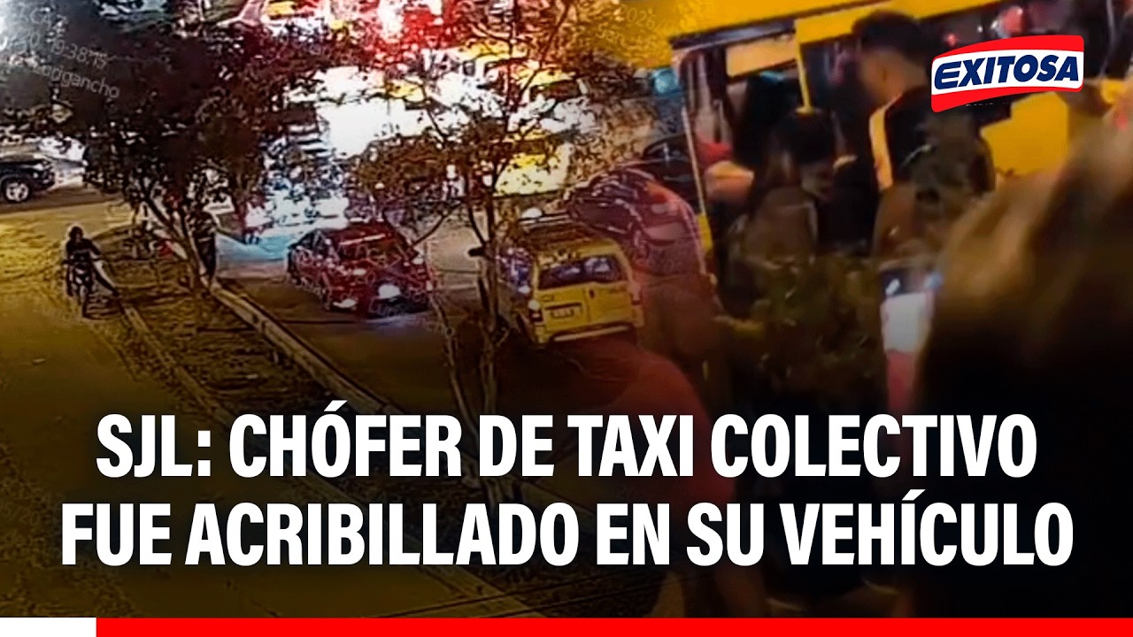 🔴🔵 Chófer de taxi colectivo fue acribillado en el interior de su vehículo y su pasajero queda herido