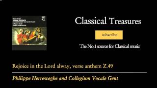 Henry Purcell - Rejoice in the Lord alway, verse anthem Z.49