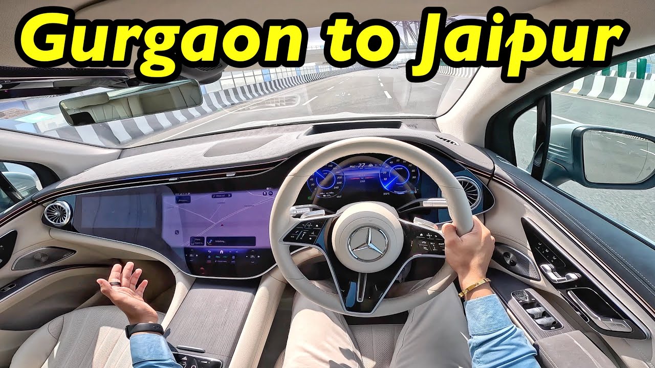 Mercedes EQS 450 SUV Drive Review Gurgaon to Jaipur 🔥 @Aayushssm