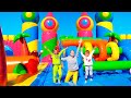 Vlad and Nikita in The World Biggest Bounce House for kids