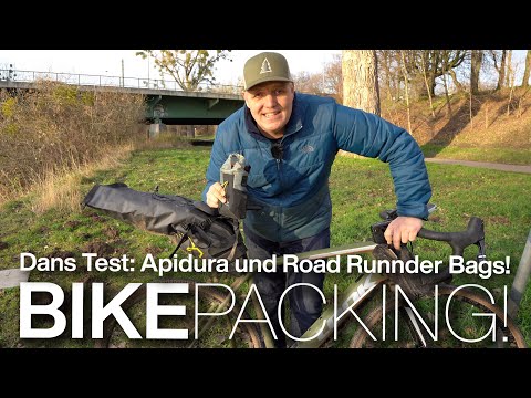 Dans Apidura and Road Runner Bags bikepacking bags on the Look E-765 E-Gravelbike