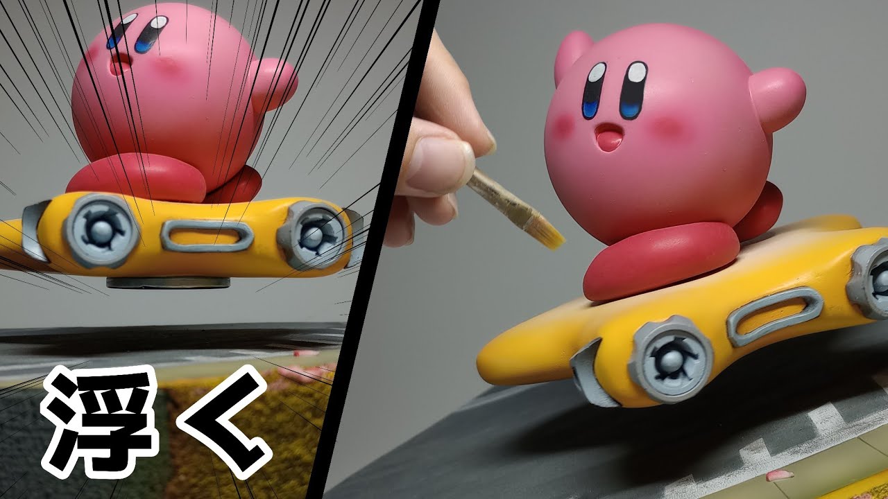 【エアライダー】このカービィのフィギュア、浮くようです【粘土】Kirby figure that really floats in the air