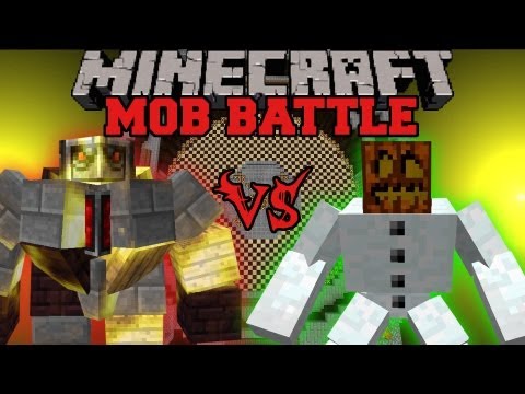 Mutant Snow Golem Vs. Big Golem - Minecraft Mob Battles