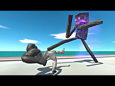 Enderman vs Mutant Primates in Minecraft Arena - Animal Revolt Battle Simulator