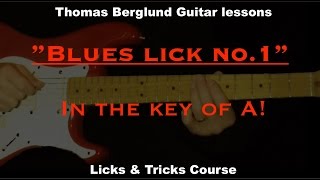 preview picture of video 'Blues lick no. 1 / Licks & Tricks // Guitar lesson'