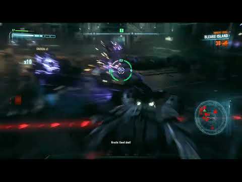 Batman : Arkham Knight Assault on GCPD Batmobile vs Arkham Knight Militia Tanks Gameplay PC