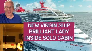 $781-14 Day Cruise on BRAND NEW Virgin Voyages Brilliant Lady Solo Interior Cabin Tour!
