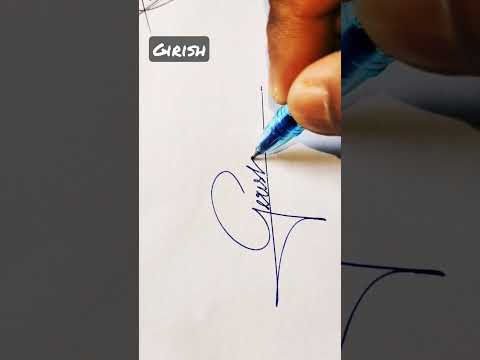 Girish name signature style ✍️ | G letter signature | #shorts #youtube #signature