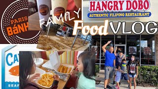 FAMILY FOOD VLOG Orlando Florida | Hangry Dobo | Paris Banh Mi Cafe Bakery | CaptainD's | GeeFamily
