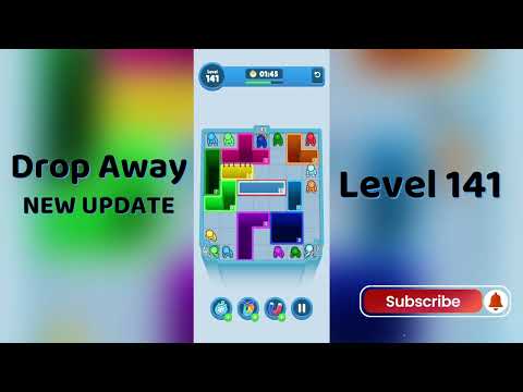 Drop Away Level 141 Walkthrough - NEW UPDATE | Step-by-Step Guide 🧠 | SolutionGuruji