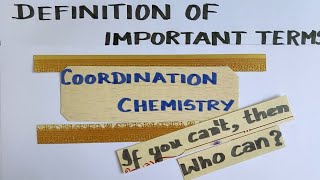 CC-5/Definitions of important terms/Coordination Chemistry/TN12th Std/Explanation in Tamil