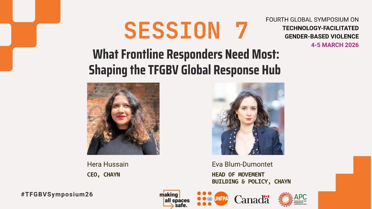 Session 7 | What Frontline Responders Need Most: Shaping the TFGBV Global Response Hub