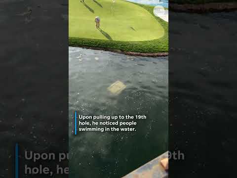 Golfers appear to drive cart off cliff at Payne's Valley Golf Course. See videos.