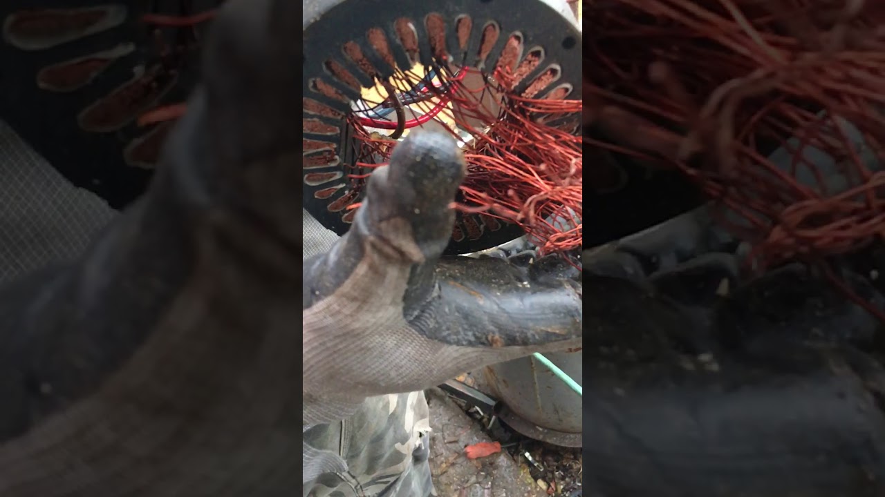 Tutorial cómo extraer cobre de un motor de aire acondicionado