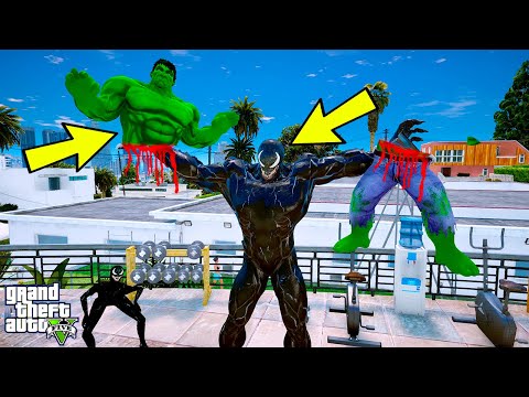VENOM VE HULK SPOR SALONUNDA VÜCUT GELİŞTİRME YARIŞMASI YAPIYOR! - GTA 5