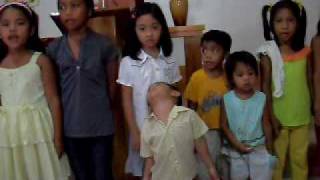 Sunday School kids singing "The Lord is my Shepherd"