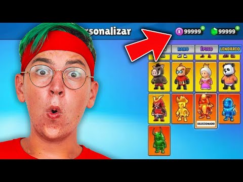 I'M USING HACKS ON STUMBLE GUYS FOR THE FIRST TIME😱*unlocks all skins*