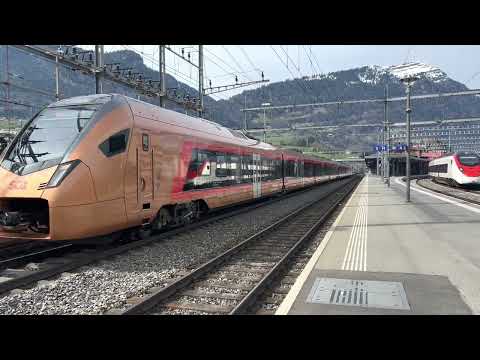 Bahnhof Arth-Goldau(Schweiz) mit dabei war: SBB/SOB Güterverkehr und Schweizer Bahnhofsansage