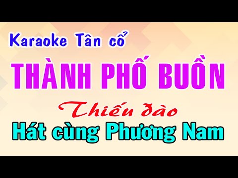 Karaoke vọng cổ THÀNH PHỐ BUỒN - THIẾU ĐÀO [ Hát cùng Phương Nam]