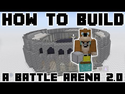 Minecraft : How to build : A Huge PvP Battle Arena with NO Time Lapse