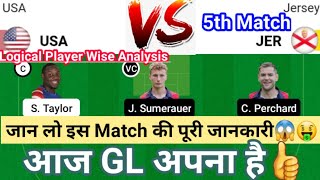 USA vs JER Dream11 Team|| USA vs Jersey|| usa vs jer|| usa vs jer dream11 prediction, stats info