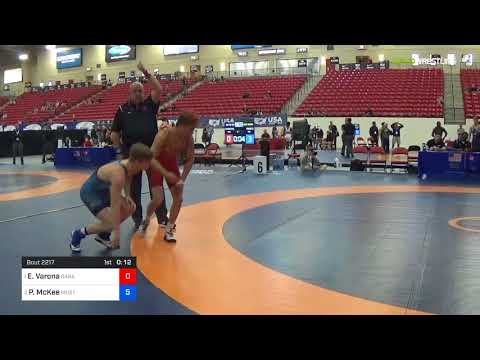 2018 Marine Corps US Open/UWW Junior Greco Roman 55 7th Place - Elijah Varona (Gara) Vs. Patrick M