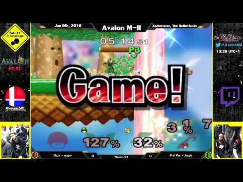 Avalon M-II - Blaze + reaper Vs Prof Pro + Jeapie - SSBM Doubles Winners R4