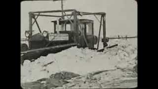 Snow Removal with Caterpillar Tractors (circa 1926)