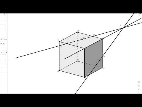 Géométrie dans l'espace (partie 1) : section d'un cube par un plan. Exercice I
