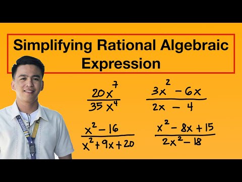 Simplifying Rational Algebraic Expressions - Grade 8 Math