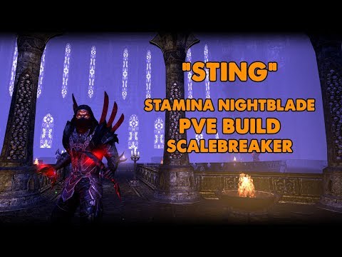 ESO - Sting - Stamina Nightblade PVE Build - (Scalebreaker)