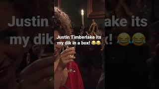 Justin Timberlake dik in a box present funny