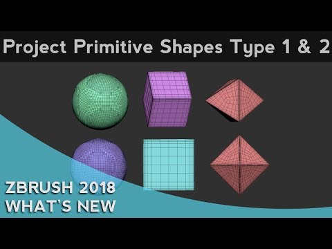 021 ZBrush 2018 Project Primitive Shapes Type 1 And 2