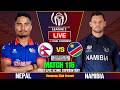 NEPAL VS NAMIBIA MATCH 116TH ICC CWC LEAGUE 2 2026 LIVE SCORE COMMENTARY NEP VS NAM