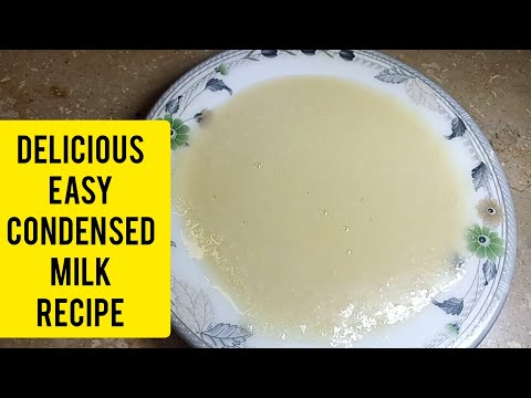 Homemade Condensed Milk Recipe Without Milk Powder in Urdu Hindi -Cookandcooking